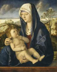 Madonna and Child in a Landscape, c.1490-1500 (oil on panel) | Obraz na stenu