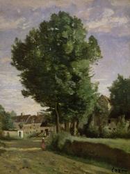 Outskirts of a village near Beauvais, c.1850 (oil on canvas) | Obraz na stenu