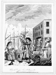 A Cornish Hug in Billingsgate, 1781 (engraving) | Obraz na stenu