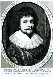 Frederick V (1596-1632), King of Bohemia, Elector Palatine of the Rhine, engraved by Willem Hondius (c.1597-c.1660), 1633 (engraving) (b/w photo) | Obraz na stenu