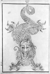 Dragon (engraving) | Obraz na stenu