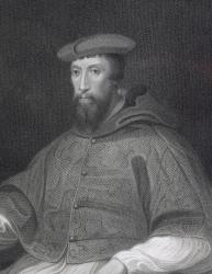 Reginald Pole (1500-1558), from 'Lodge's British Portraits', 1823 (engraving) | Obraz na stenu