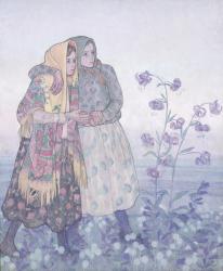 Procession of Polish Highland Women, c.1910 (tempera on canvas) | Obraz na stenu