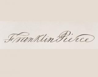 Signature of Franklin Pierce (litho) | Obraz na stenu