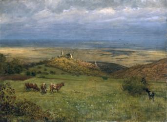 View of Kronberg in Taunus, Germany, 1879 (oil on canvas) | Obraz na stenu