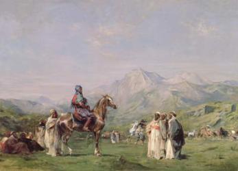 An Encampment in the Atlas Mountains, c.1865 (oil on canvas) | Obraz na stenu