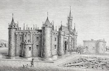 The Chateau of Rambouillet, France, after an 18th century engraving, from 'Les Arts au Moyen Age', published 1873 (litho) | Obraz na stenu