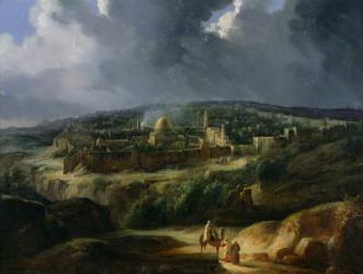 View of Jerusalem from the Valley of Jehoshaphat, 1825 (oil on canvas) | Obraz na stenu