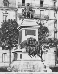 Monument to Alexandre Dumas Pere, 1883 (stone & bronze) (see also 98561, 287762 to 287764) (b/w photo) | Obraz na stenu