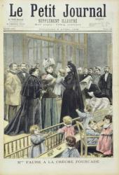 Madame Faure at the Fourcade Creche, from 'Le Petit Journal', 5th April 1896 (coloured engraving) | Obraz na stenu