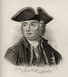Robert Walpole, 1st Earl of Orford, from 'Crabb's Historical Dictionary', published 1825 (litho) | Obraz na stenu