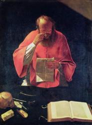 St.Jerome reading (oil on canvas) | Obraz na stenu