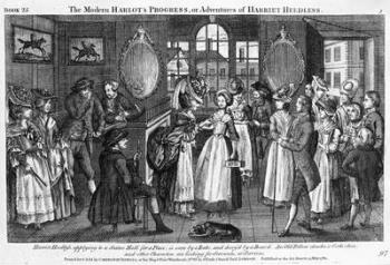 Plate 1 from 'The Modern Harlot's Progress, or Adventures of Harriet Heedless', published 1780 (engraving) | Obraz na stenu