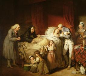 The Last Moments of the Beloved Wife, 1784 (oil on canvas) | Obraz na stenu