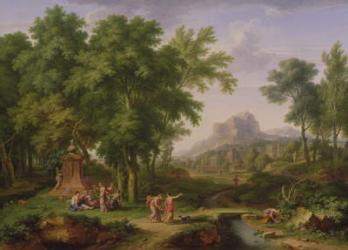 Arcadian Landscape with a Bust of Flora, 1724-25 (pair to 68872) | Obraz na stenu
