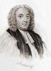 George Berkeley, 1685  1753, aka Bishop Berkeley, Bishop of Cloyne. Anglo-Irish philosopher. From Crabb's Historical Dictionary, published 1825. | Obraz na stenu
