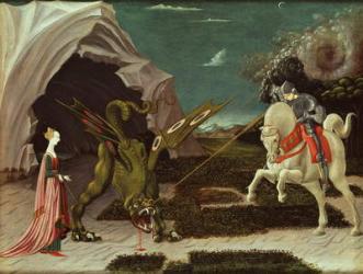 St. George and the Dragon, c.1470 (oil on canvas) (for detail see 85548) | Obraz na stenu