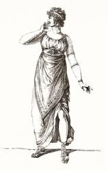 Madame Tallien in Grecian costume. Thérésa Cabarrus, Madame Tallien, 1773 1835. French social figure during the Revolution and later Princess of Chimay. From Illustrierte Sittengeschichte vom Mittelalter bis zur Gegenwart by Eduard Fuchs, published 1909. | Obraz na stenu