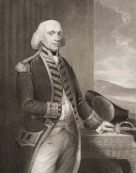 Richard Howe, 1st Earl Howe, illustration from 'England's Battles by Sea and Land' by Lieut. Col. Williams (engraving) | Obraz na stenu