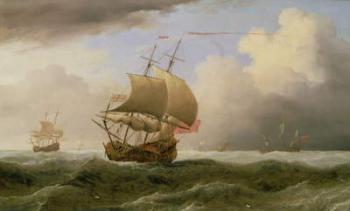 An English Ship Close-hauled in a Strong Breeze (oil) | Obraz na stenu