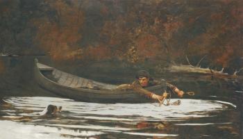 Hound and Hunter, 1892 (oil on canvas) | Obraz na stenu