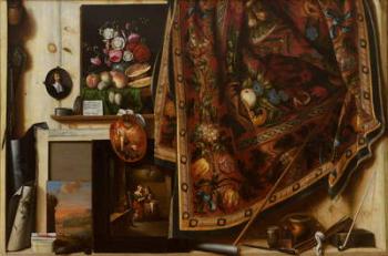 Trompe l'oeil. A Cabinet in the Artist's Studio, 1670-71 (oil on canvas) | Obraz na stenu