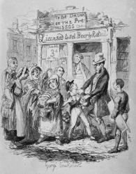 Oliver claimed by his affectionate friends, from 'The Adventures of Oliver Twist' by Charles Dickens (1812-70) 1838 (engraving) | Obraz na stenu