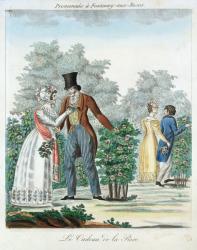 Promenade at Fontenay-aux-Roses (coloured engraving) | Obraz na stenu