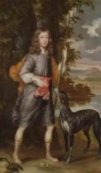 A Boy with a Spear and a Hound, c.1685 (oil on canvas) | Obraz na stenu