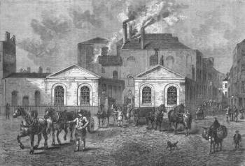 Meux's Brewery, 1830 (engraving) (b/w photo) | Obraz na stenu