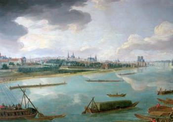 View of Paris from the Quai de la Rapee (oil on canvas) (detail of 168381) | Obraz na stenu