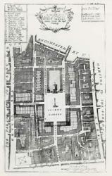 A Mapp of the Parish of St Pauls Covent Garden taken from the last Survey, 1720 (engraving) | Obraz na stenu