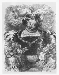 Illustration from 'Gargantua and Pantagruel', by François Rabelais (engraving) | Obraz na stenu
