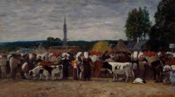 Fair in Brittany, 1874 (oil on panel) | Obraz na stenu