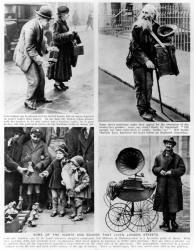 Some of the sights that liven London Streets, illustrations from 'Wonderful London' by Almey St.John Adcock, 1935 (b/w photo) | Obraz na stenu