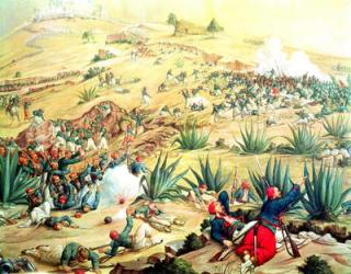 The Battle of Puebla, 5 May 1862 (oil) | Obraz na stenu