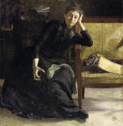 Portrait of the Swedish painter Eva Bonnier, 1889 (oil on canvas) | Obraz na stenu