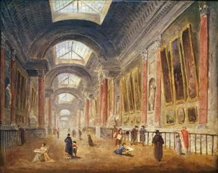 The Grande Galerie of the Louvre (oil on canvas) | Obraz na stenu