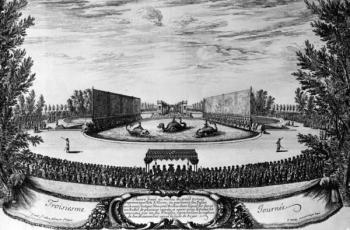 Performance of the ballet 'L'Isle d'Alcine', 1673 (engraving) | Obraz na stenu