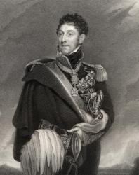 Stapleton Cotton, 1st Viscount Combermere, engraved by J. Jenkins, from 'National Portrait Gallery, volume V', published c.1835 (litho) | Obraz na stenu