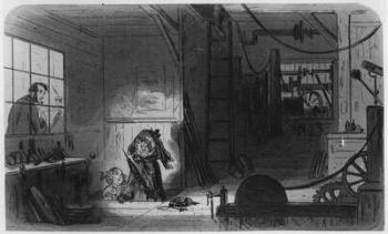 Visitors at the Works, illustration from 'Little Dorrit' by Charles Dickens, 1857 (engraving) | Obraz na stenu
