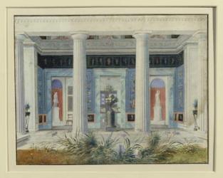 Garden portico, c.1834 (w/c on paper) | Obraz na stenu