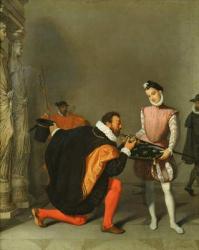 Don Pedro de Toledo (1484-1553) Kissing the Sword of Henry IV (1553-1610) 1819 (oil on canvas) | Obraz na stenu
