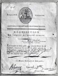 Requisition of the Committee of Public Safety, 1789-99 (engraving) (b/w photo) | Obraz na stenu