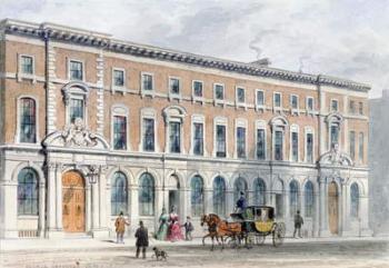 The New Building of Merchant Taylors and Hall, 1853 (w/c on paper) | Obraz na stenu