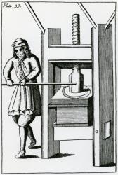 Pressing books (engraving) | Obraz na stenu