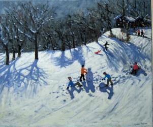 The Snowman (oil on canvas) | Obraz na stenu