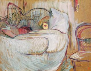 In Bed, 1894 (oil on card) | Obraz na stenu