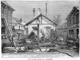 Pits in the Court of a Tannery (engraving) | Obraz na stenu