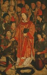 St. Vincent of Saragossa (d.304), Protector of Lisbon, from the Altarpiece of St. Vincent, c.1495 (oil on panel) | Obraz na stenu